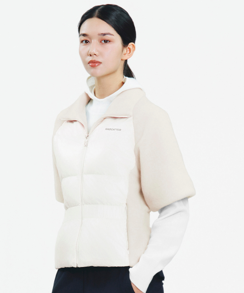 MCC Women's Short-Sleeve Goose Down Jacket - Cream