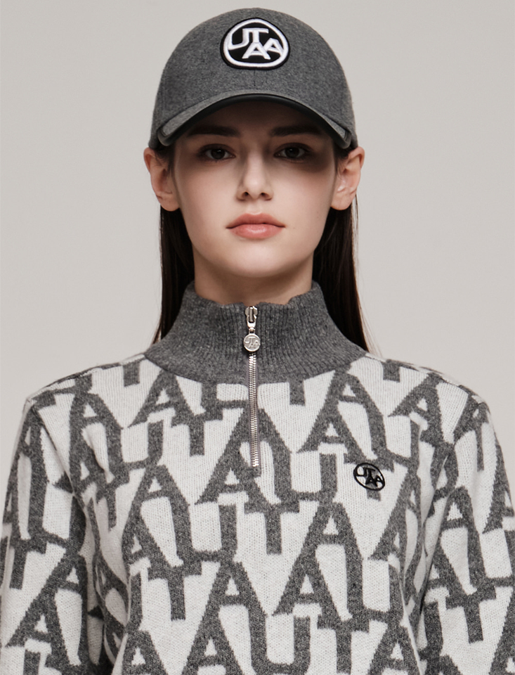UTAA Women's Daze Leather MIx Symbol Cap - Melange Grey