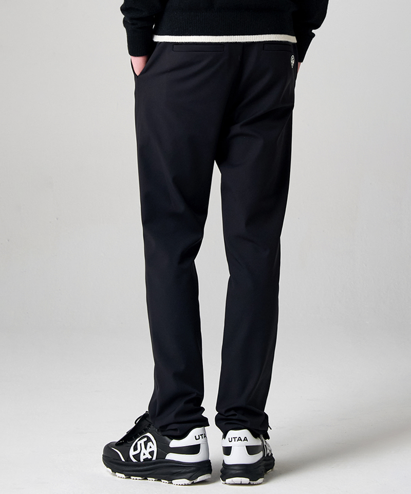 UTAA Men's Laurel Symbol Goolden Button Pants - Black