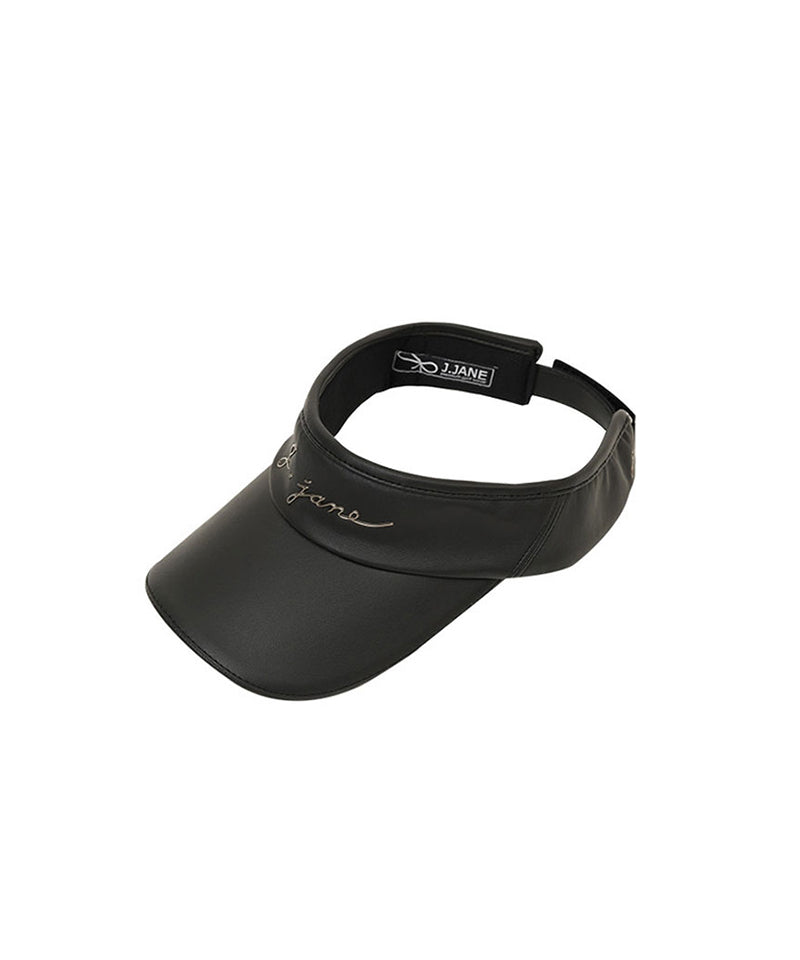 J.Jane Leather Suncap (Black)