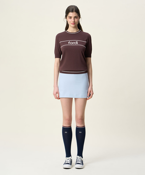 FORDI Elastic Band Skirt - Baby Blue