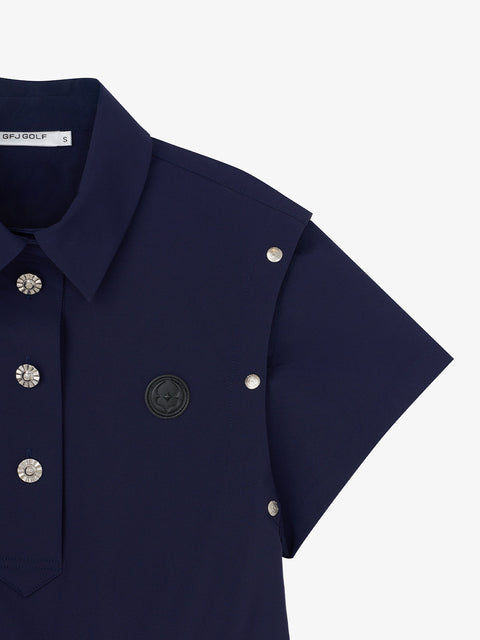 GFJ Golf Women's Detachable Short Sleeve - Navy