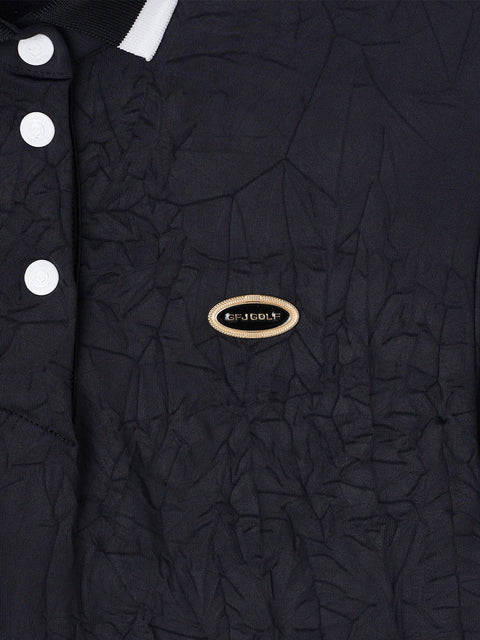 GFJ Golf Women's Pleated Polo - Black
