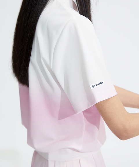 Monday Flow Gradient Cool Mesh Top - Pink