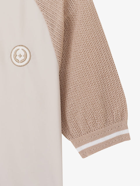 GFJ Golf Women's Hybrid Knit Top - Beige