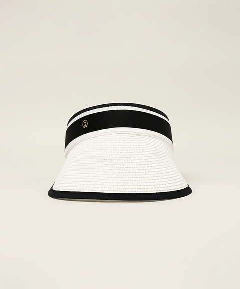 FORDI Line Raffia Visor - White