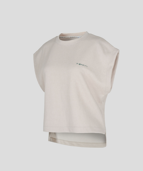 KANDINI Pigment Slit Sleeveless - Beige