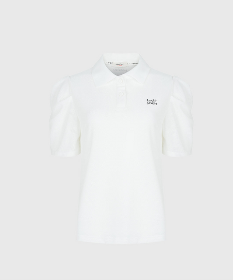 KANDINI Polo Shirts With Puff Sleeve / Short (Summer Ver.) - White