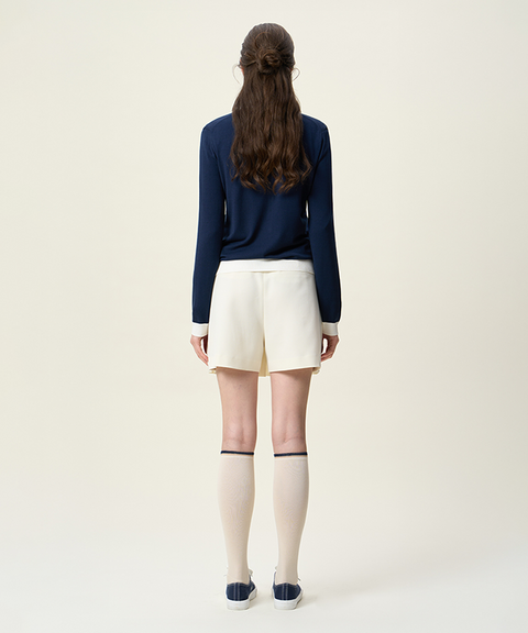 FORDI Ribbon Knit Cardigan - Navy