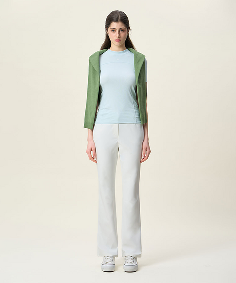 FORDI Signature Bootcut Long Pants - White