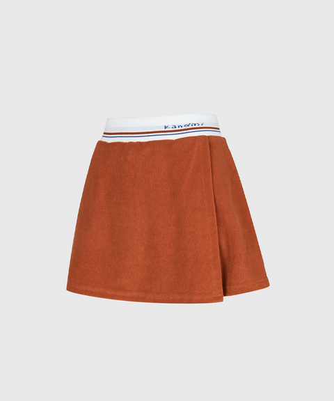 KANDINI Terry Set Up Skirt - Cinnamon Orange