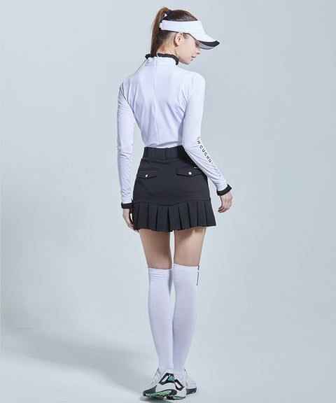 CHUCUCHU Cooling Lovely Mock Neck Top - 2 Colors