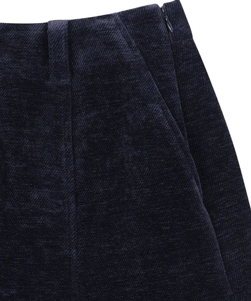 Monday Flow Soft Corduroy Skirt - Dark Navy