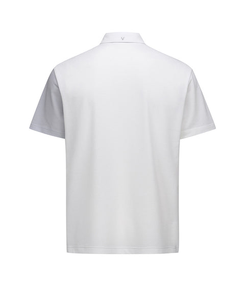 Vice Golf Atelier Men Big  Logo Point  Short T-Shirt - White