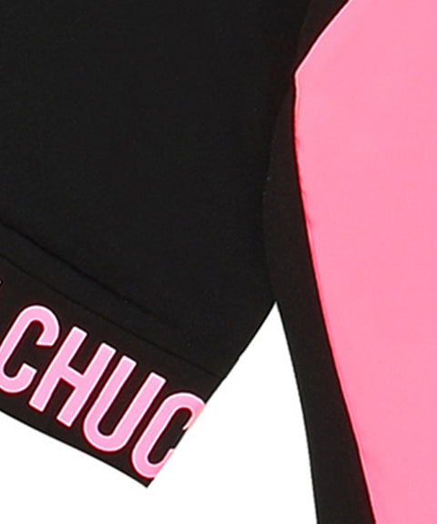 CHUCUCHU Shoulder Point Half Neck Top - Pink