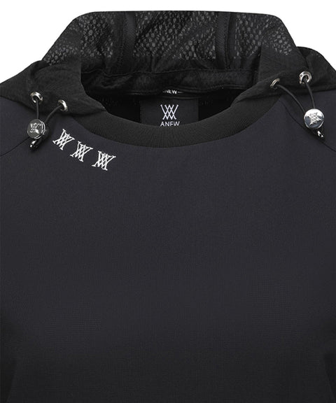 ANEW Golf Women's SM Hoody Pocket Short T-Shirt - Black