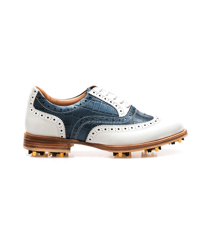 ALL CLASSIC Golf Wingtip Classic Golf Shoes - Navy