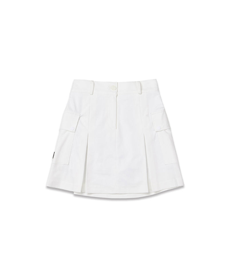 MACKY Golf: Cargo Pop Skirt - White