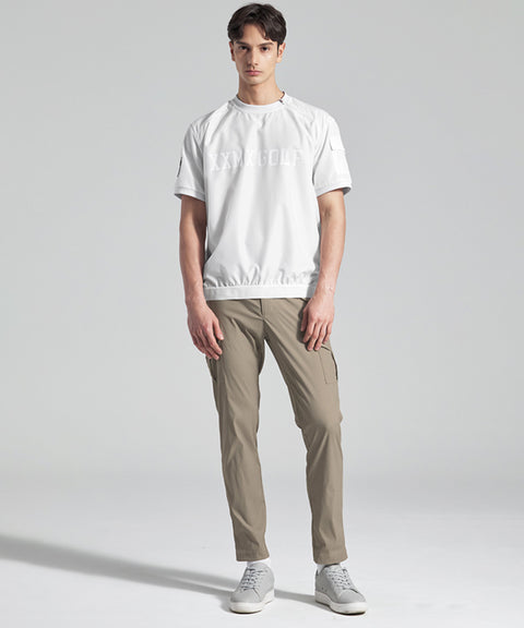 [Warehouse Sale] XEXYMIX Men's Golf Windtech Field Short Sleeve - White