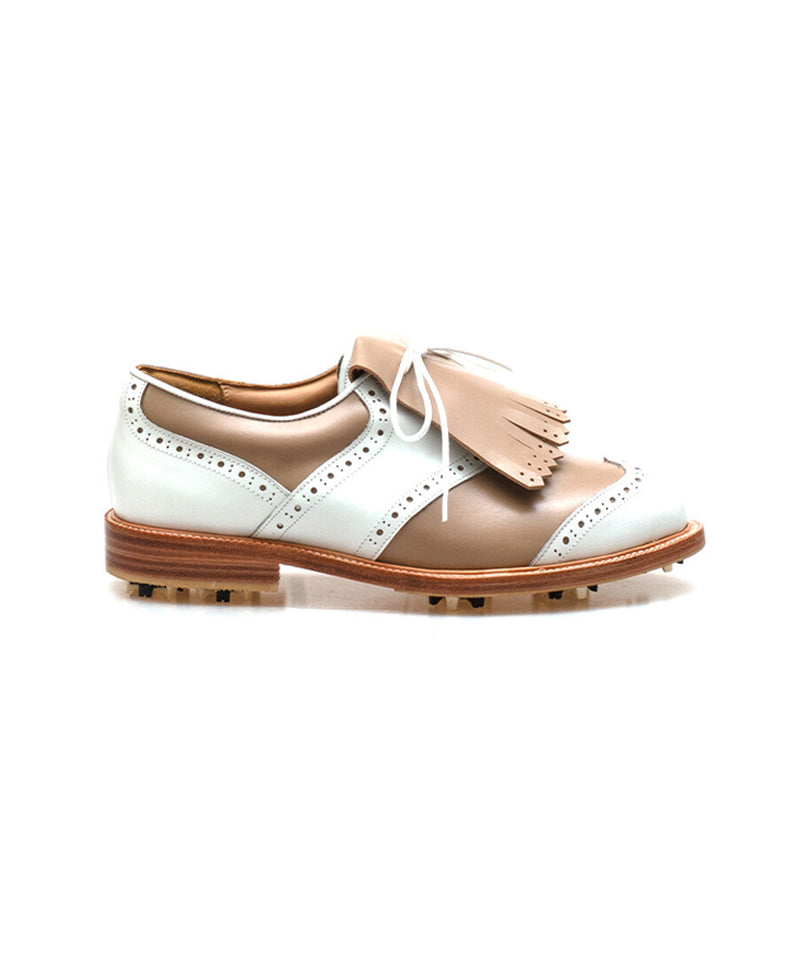 ALL CLASSIC Golf Wingtip Classic Golf Shoes - Beige
