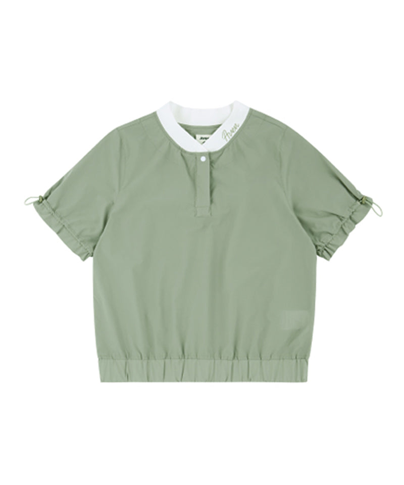 AVEN Shirring Short Sleeve Anorak - Mint