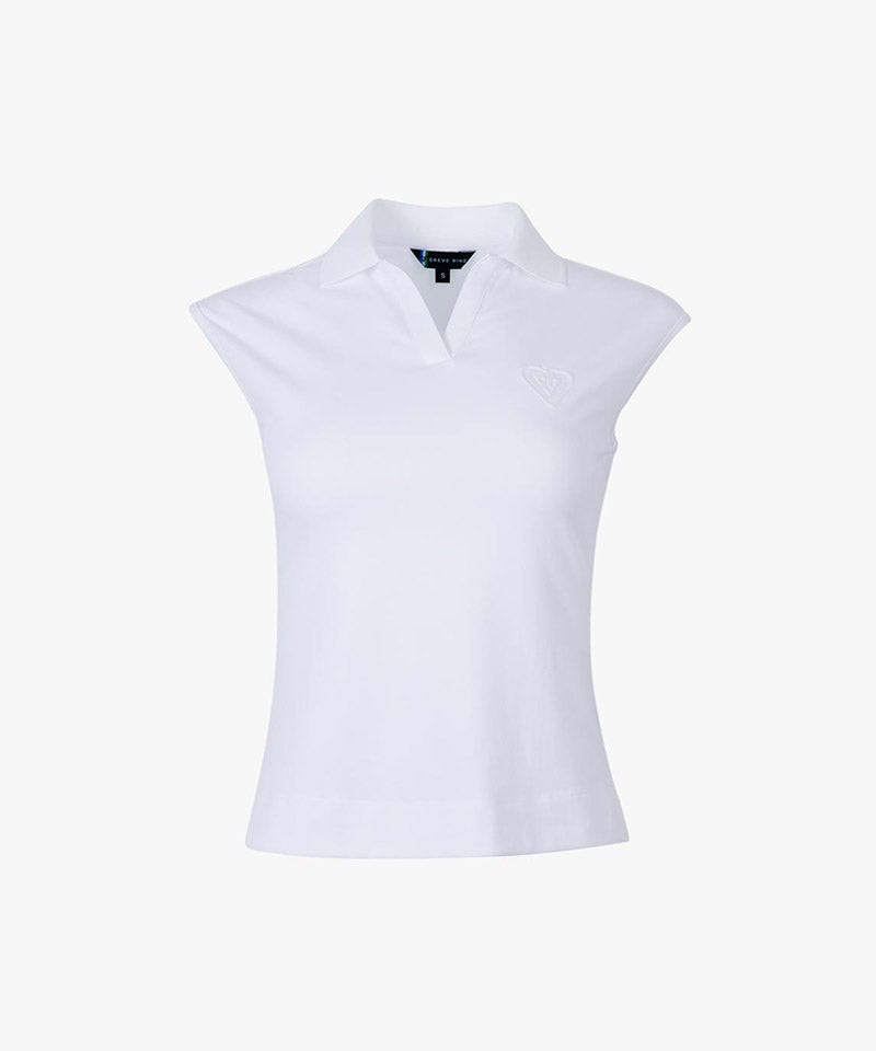 CREVE NINE: Basic Cap Sleeve T-Shirt - White