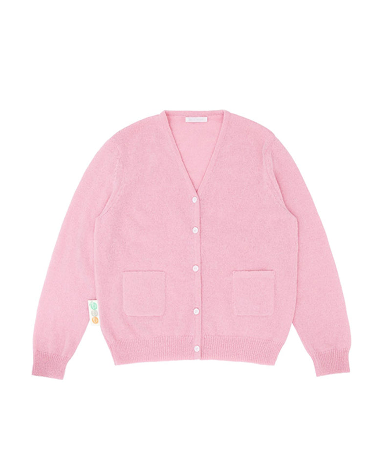 PIV'VEE Mohair Cardigan - Bubble Pink