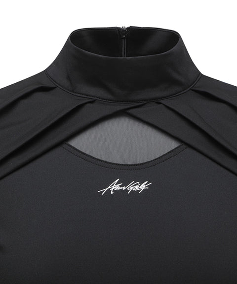 [Warehouse Sale] ANEW Golf Women's Mesh Point T-Shirt - Black