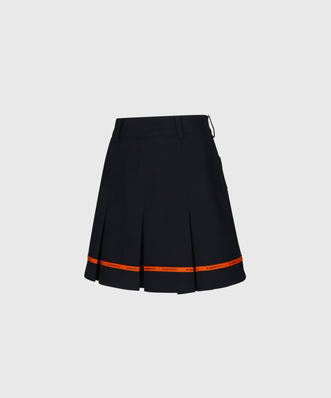 KANDINI Pocket Pleats Skirt - Black