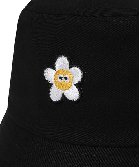 MACKY Golf: Daisy String Bucket Hat - Black
