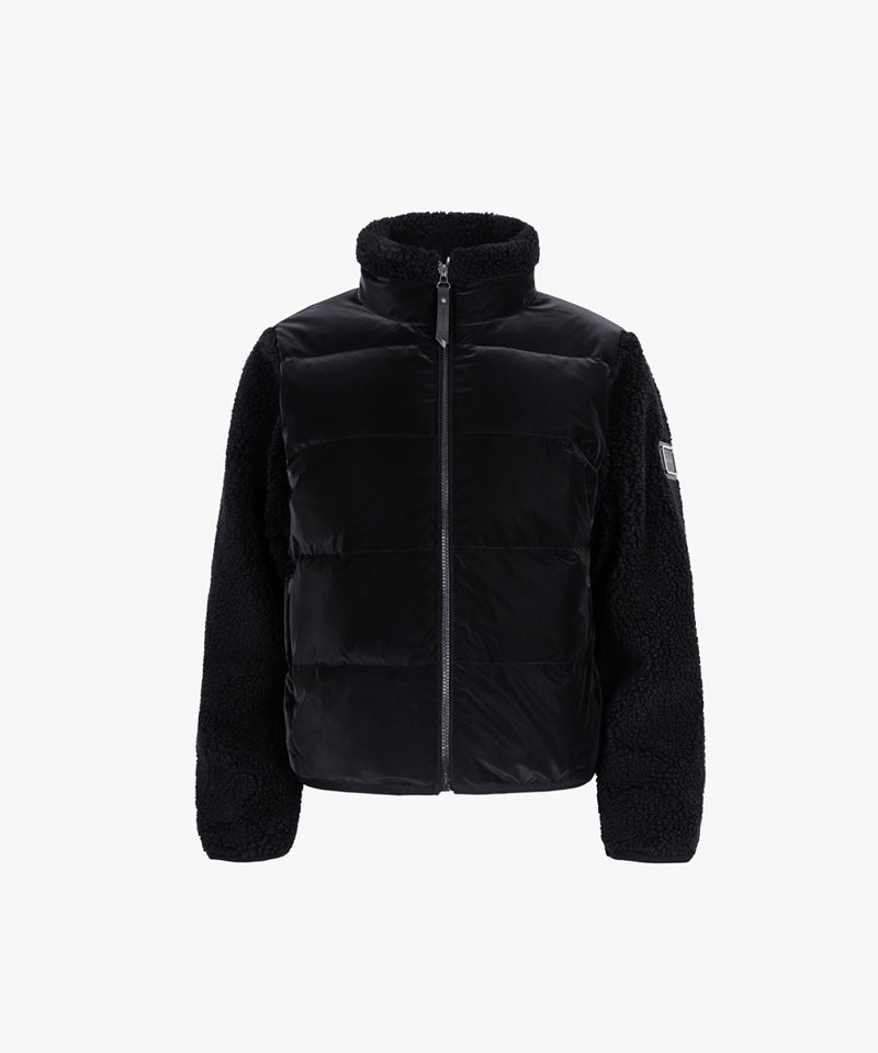 CREVE NINE: Buckle Mix Goose Jumper - Black