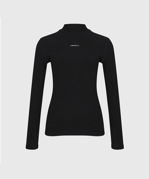 KANDINI Warm High-Neck T-Shirt - Black