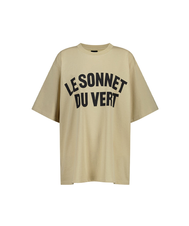 LE SONNET Oversize Logo T - Latte
