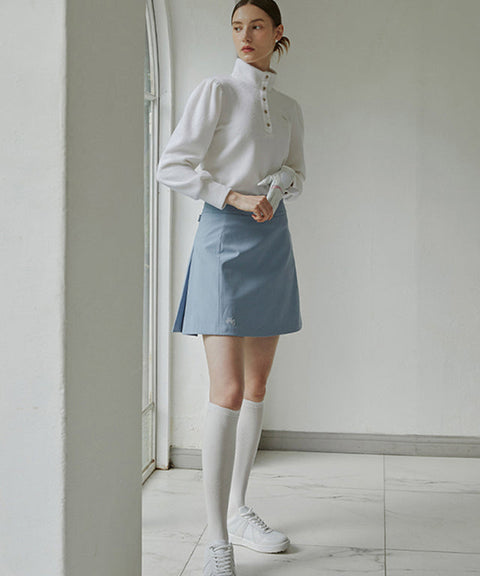 [Warehouse Sale] Haley Women's A-line back pleated skirt - Blue
