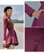 J.Jane Classic Color Contrast Flared Dress - Wine