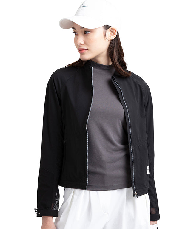 AVEN  Field Zip-Up Mesh Patch Jumper - Black