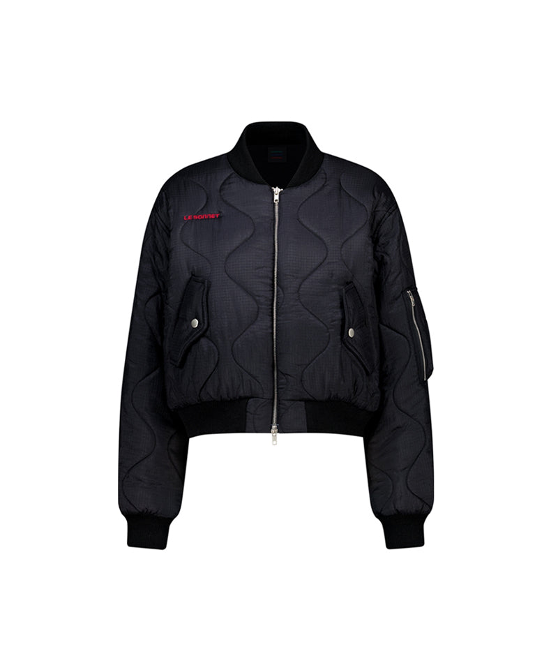 LE SONNET Quilted Blouson - Black