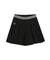 Haley Striped Yoko Pleated Skirt Pants - Black
