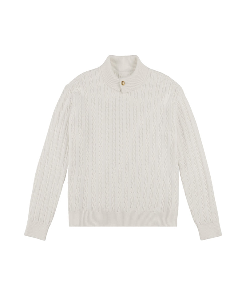 LE SONNET Duke Cable Knit - Cream
