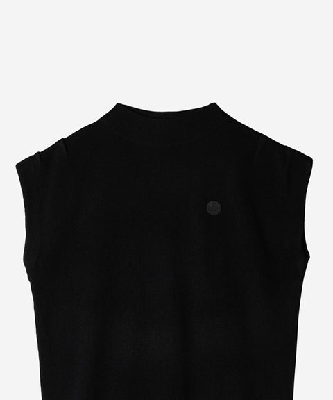 OBER Golf Summer Sleeveless Half Neck Knit - Black