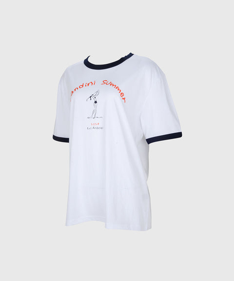 KANDINI Summer Print T-Shirt - White