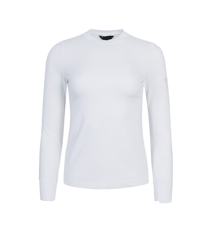 CREVE NINE: Embroidered Round Neck T-Shirt - Ivory