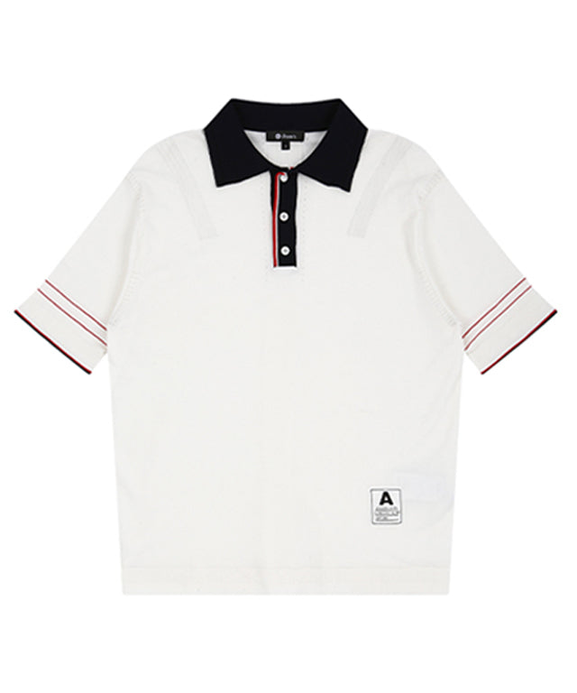 AVEN Classic Hampton Polo Knit - White