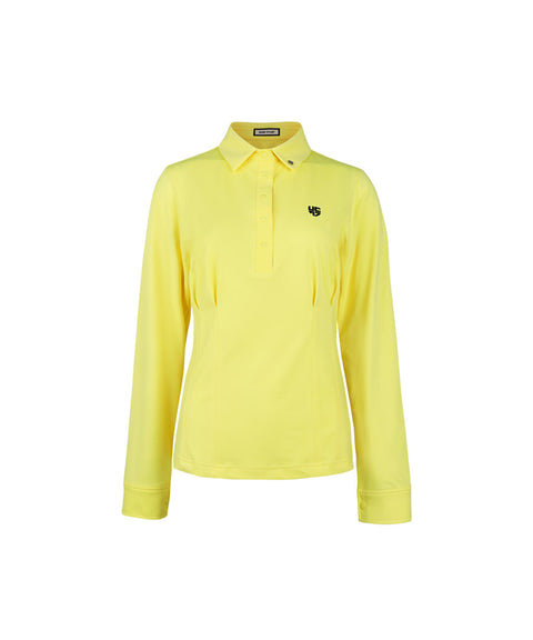 HENRY STUART Women's Tailor Fit Collared T-Shirt - Yellow