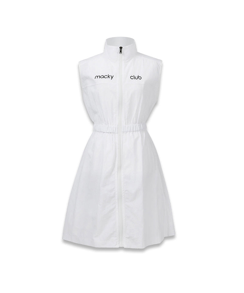 MACKY Golf: Shine Zip-up Dress - White