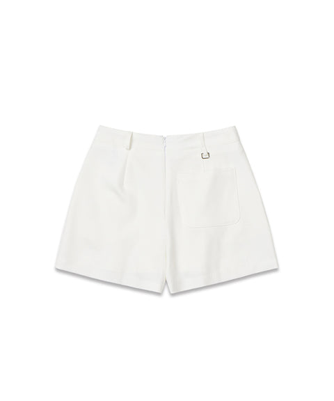 [Warehouse Sale] MACKY Golf: Wavy Short Pants - White
