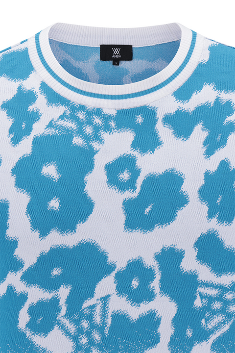 Men's FA Flower Pattern Sweater - White