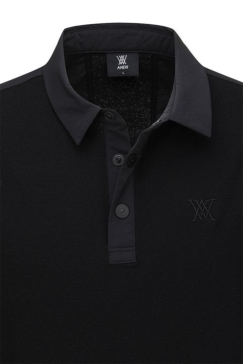 Men's FA Hybrid Short Sleeve Sweater - Black
