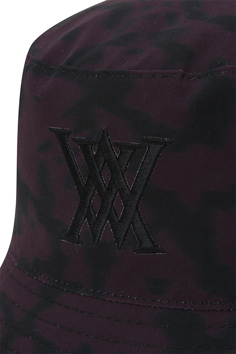 Unisex Flower Pattern Reversible Bucket Hat - Black