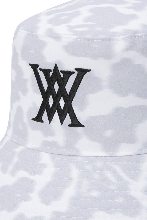Unisex Flower Pattern Reversible Bucket Hat - White